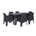 Faro 6 Seater Rectangular  Dining Set - Black